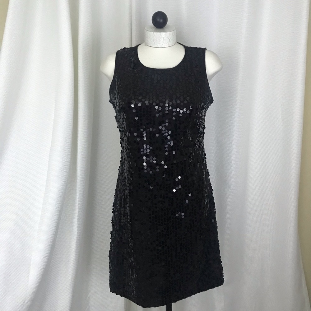 Taylor Size 8 Little Black Sequined Dress New Year
